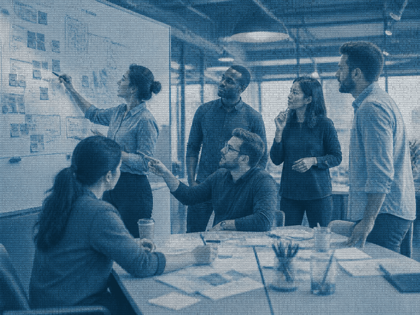 Client onboarding team working together